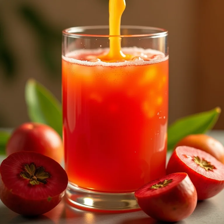 Suco de pitanga antioxidante