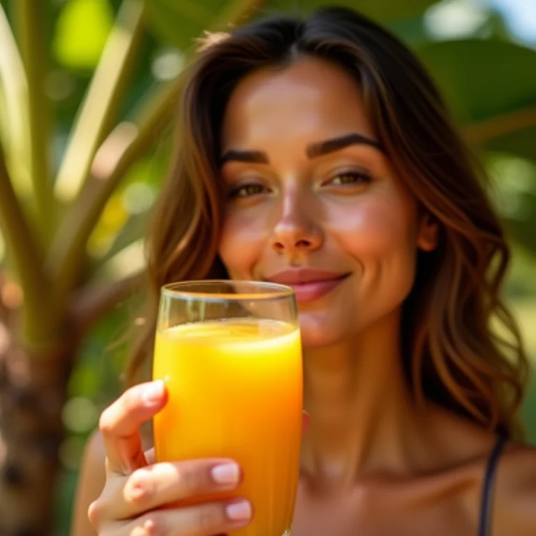 Suco de pitanga para pele e cabelo