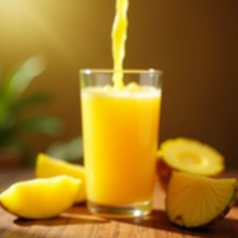 Suco de siriguela e abacaxi com ação anti-inflamatória.