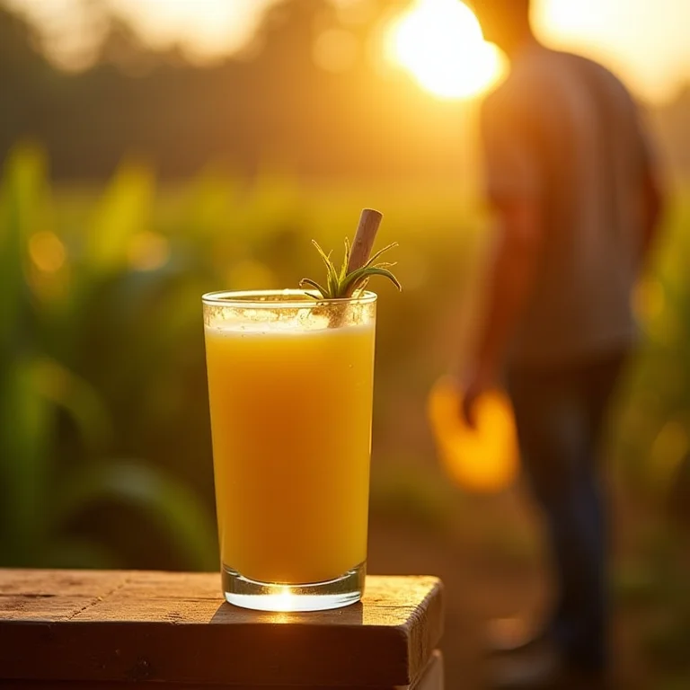 Suco de siriguela e abacaxi para energia extra.