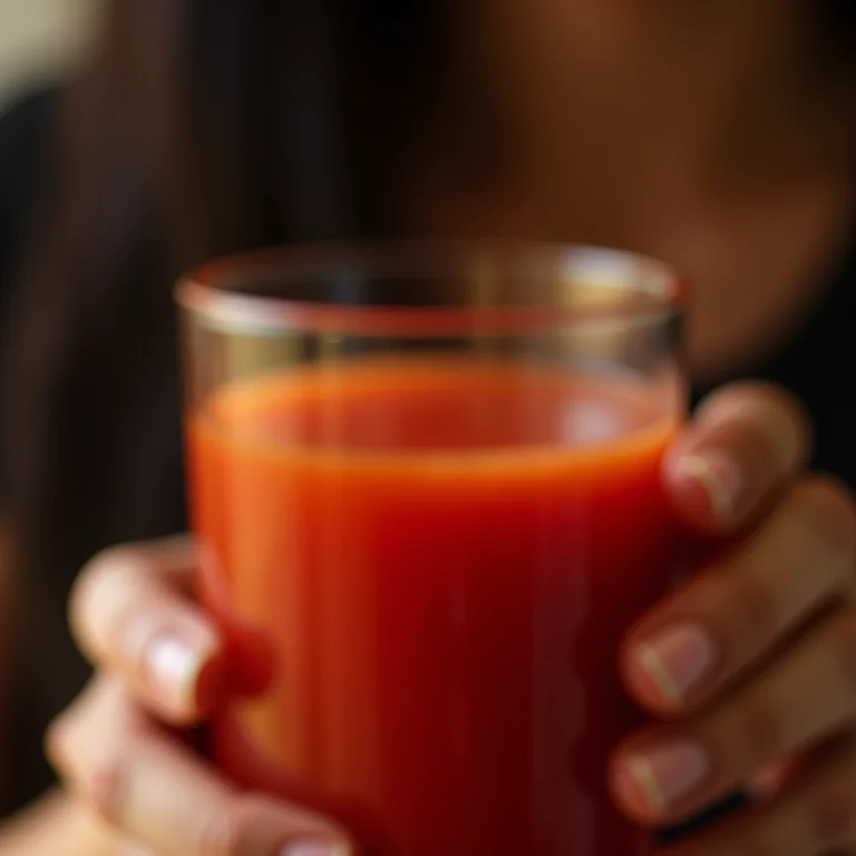 Suco de tomate para suavizar manchas na pele.