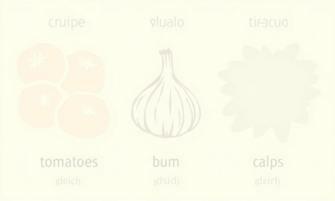 Tabela de conversão de ingredientes para receita de molho de tomate.