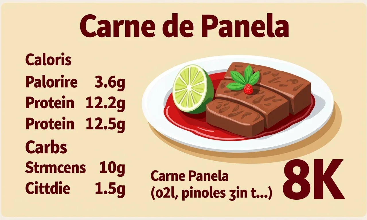 Tabela nutricional da carne de panela por porção.
