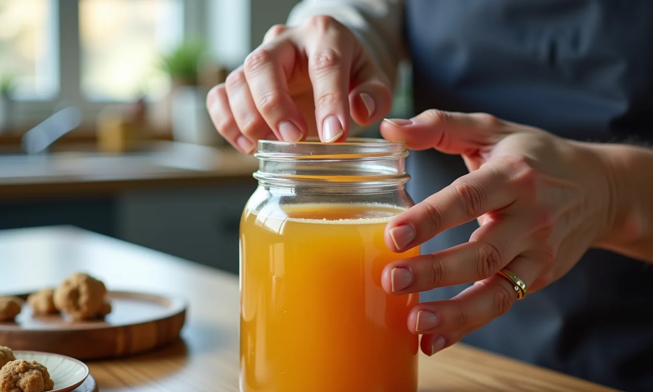 Teste de vedação em pote de conserva recém-esterilizado.