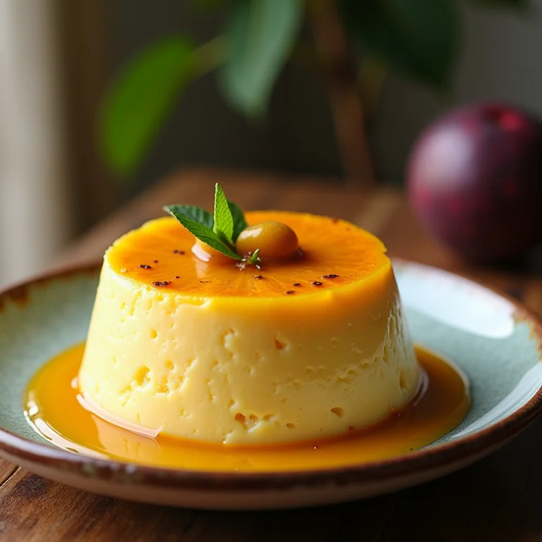 Textura especial do pudim de maracujá