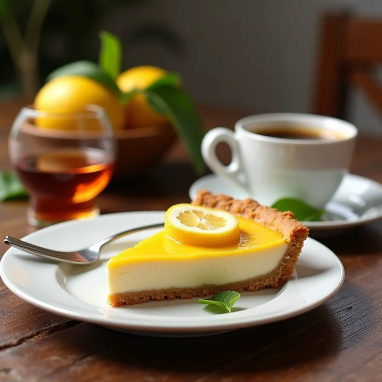 Torta de ricota com acompanhamentos