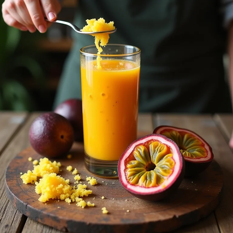 Uso de maracujá congelado no suco