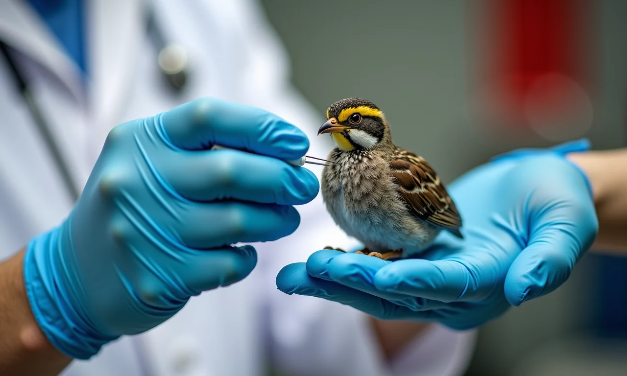 Vacinação e vermifugação de codornas.