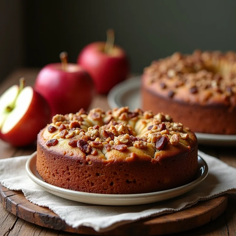 Variações criativas do bolo de maçã.