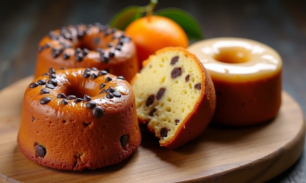 Variações criativas do bolo formigueiro com laranja.