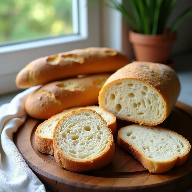 Variedade de pães rústicos para bruschetta