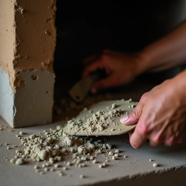 Vedação perfeita da chaminé do fogão a lenha com argamassa