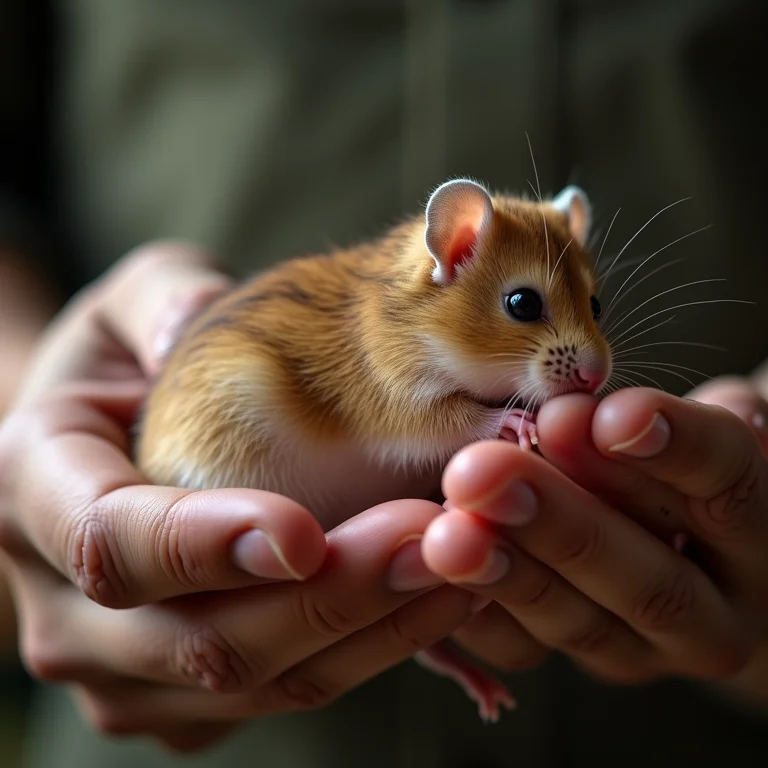 Verificando a saúde do hamster