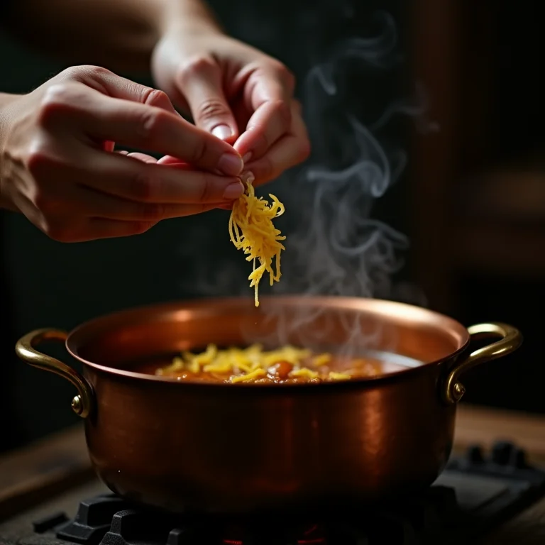 Adicionando cravo e raspas de limão ao doce de caju em preparo.