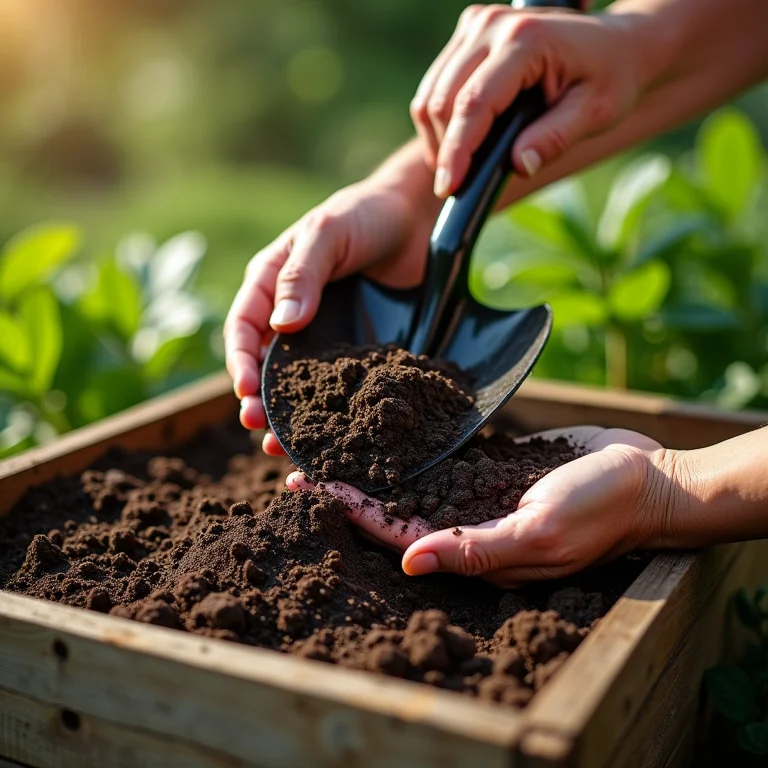 Adubação do solo para o plantio de chicória.