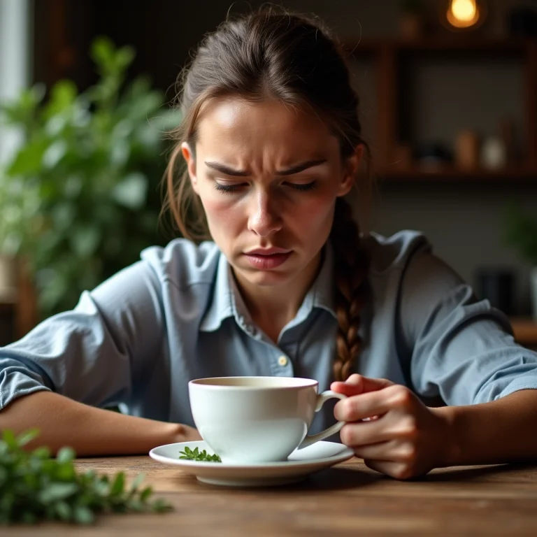Alívio de dores de cabeça tensionais com chá de verbena.