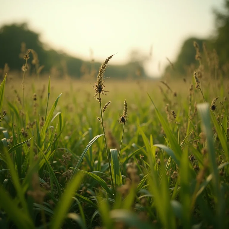 Ambiente rural infestado por carrapatos.