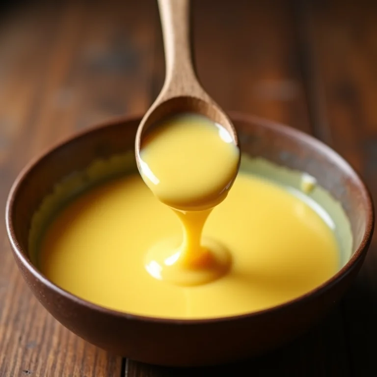 Amido de milho sendo adicionado ao creme para evitar que desande.