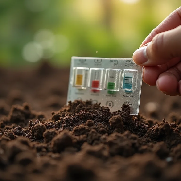Amostras de solo sendo analisadas para plantio de repolho