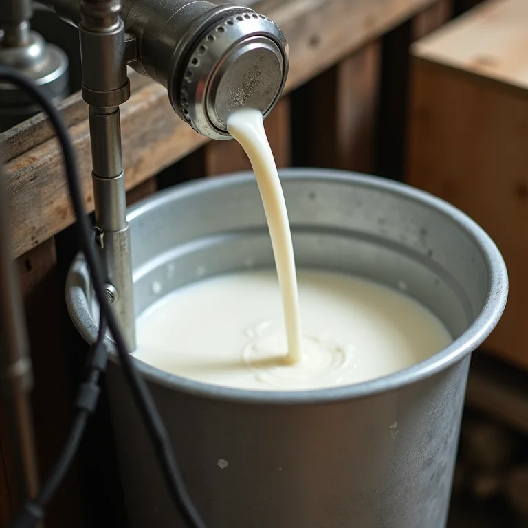 Aumento da produção de leite com a ordenhadeira mecânica.