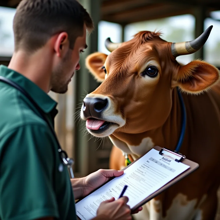 Avaliação da saúde do gado