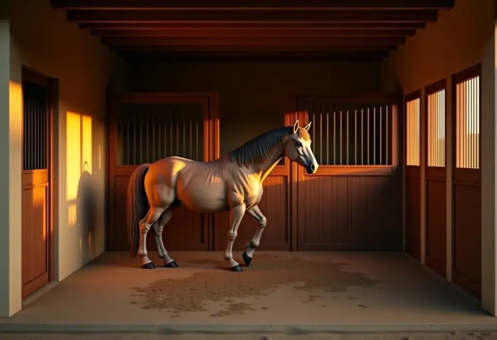 Baia de cavalo confortável e espaçosa