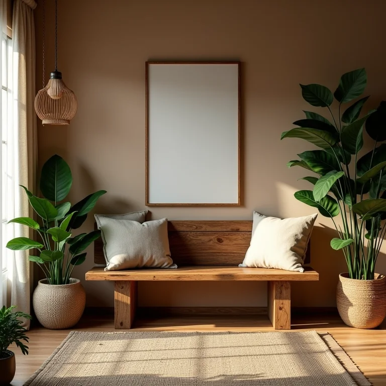 Banco de madeira rústico versátil na decoração