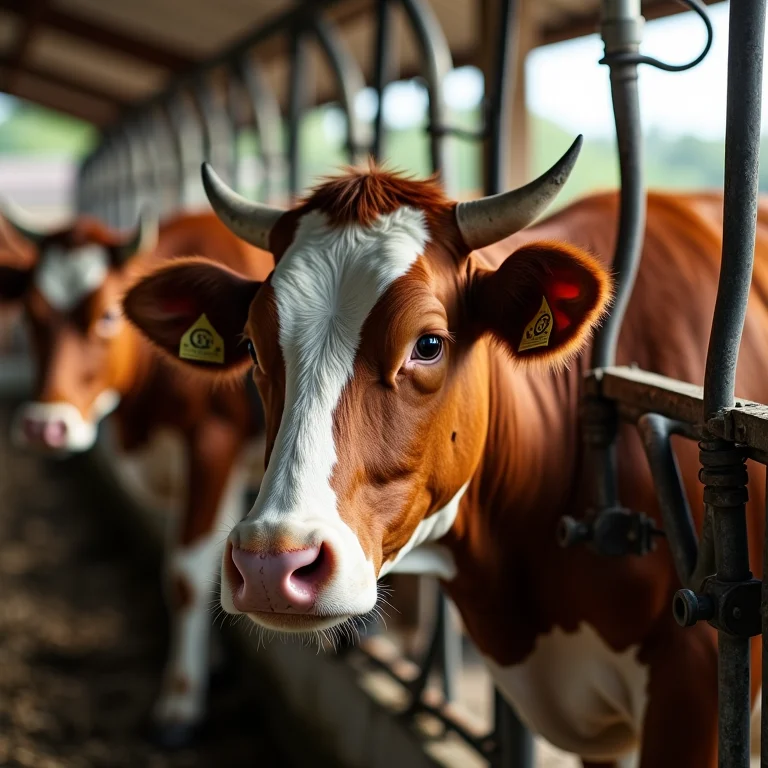 Bem-estar animal garantido com a ordenhadeira mecânica.