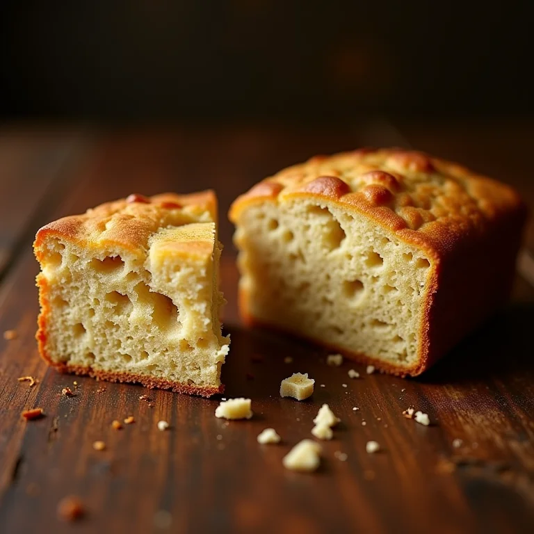 Bolo de banana duro e seco.