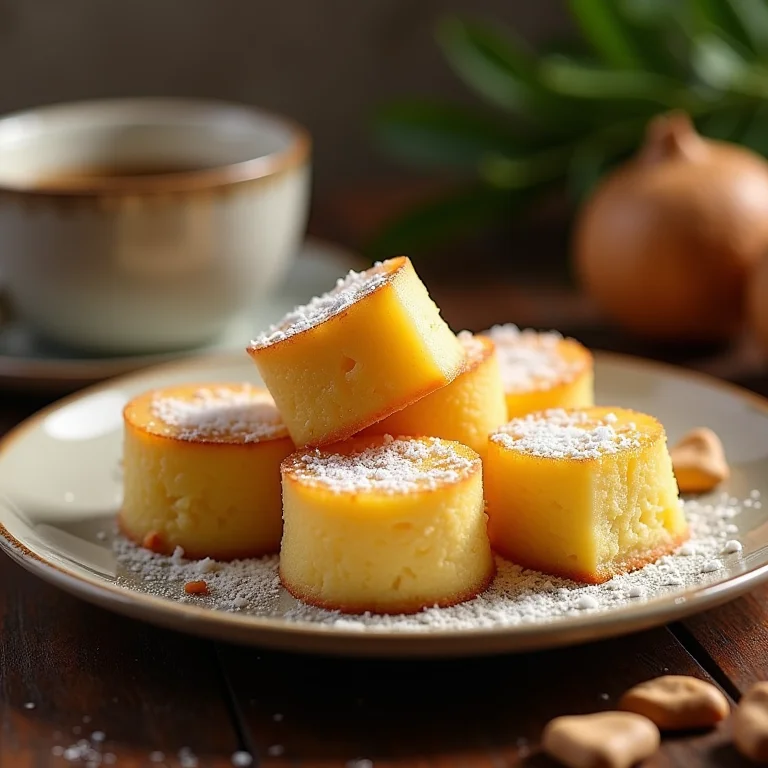 Bolo de mandioca com coco e queijo
