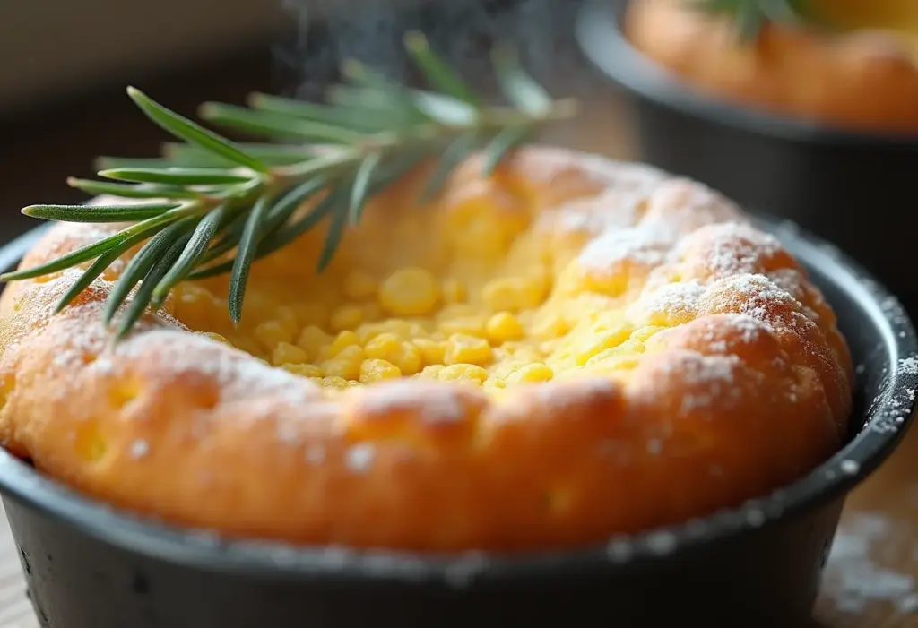 Bolo de milho de latinha recém-assado