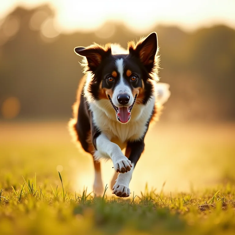 Border Collie demonstrando inteligência e agilidade