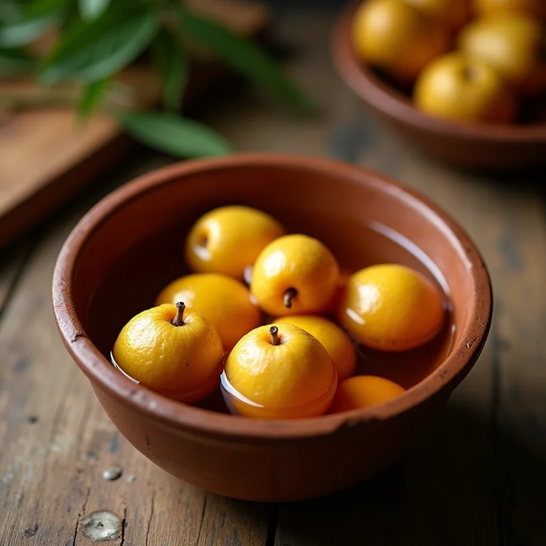 Cajus de molho para tirar acidez