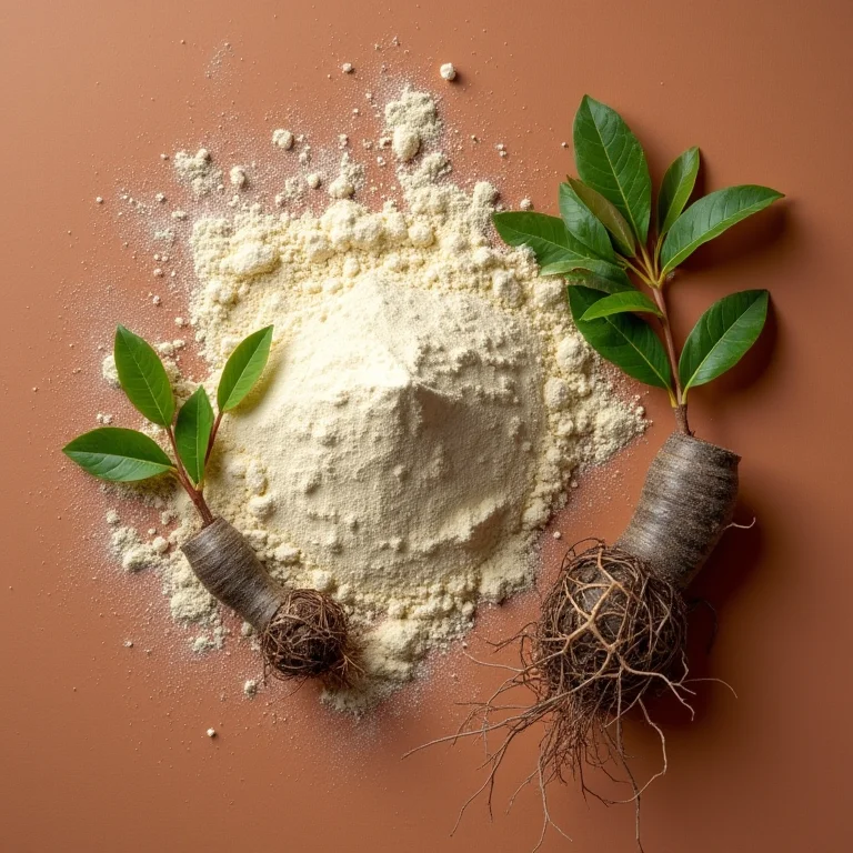 Calcário dolomítico e raízes de plantas saudáveis.