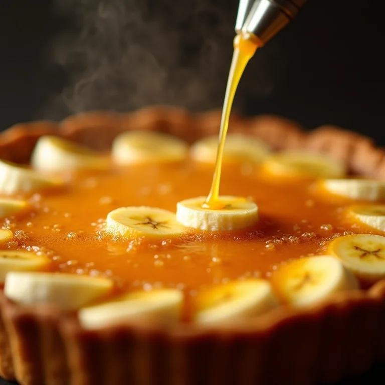 Caramelização perfeita da torta de banana