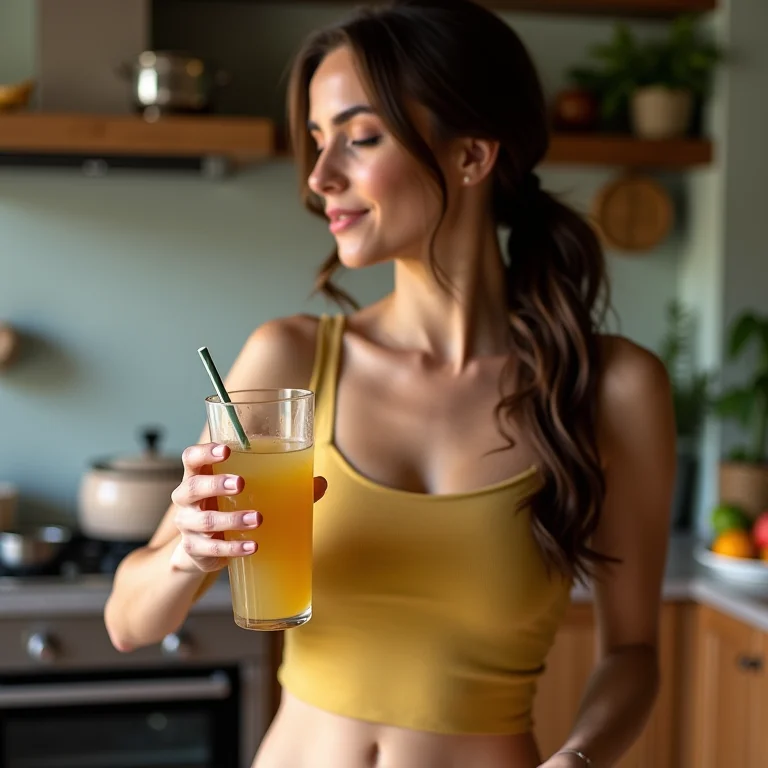 Chá de caju com limão auxiliando no emagrecimento.