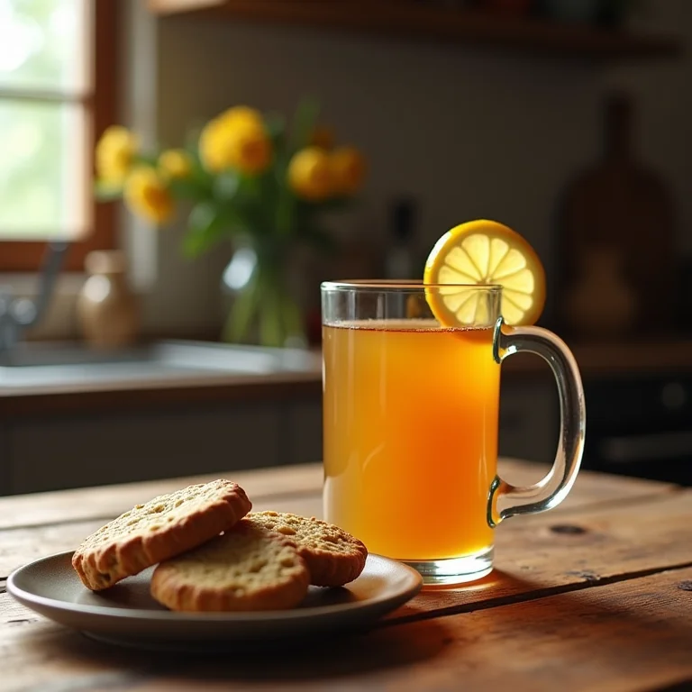 Chá de caju com limão para uma digestão mais leve.