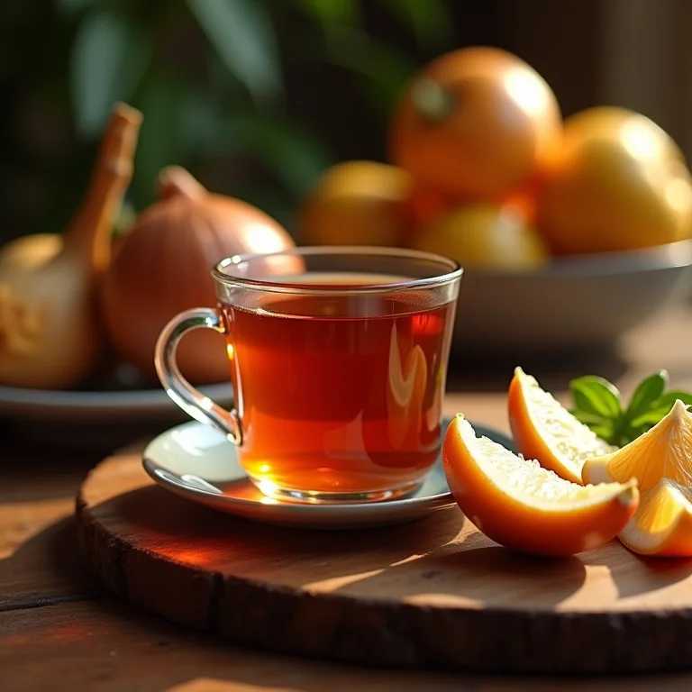 Chá de cebola para controlar o colesterol.