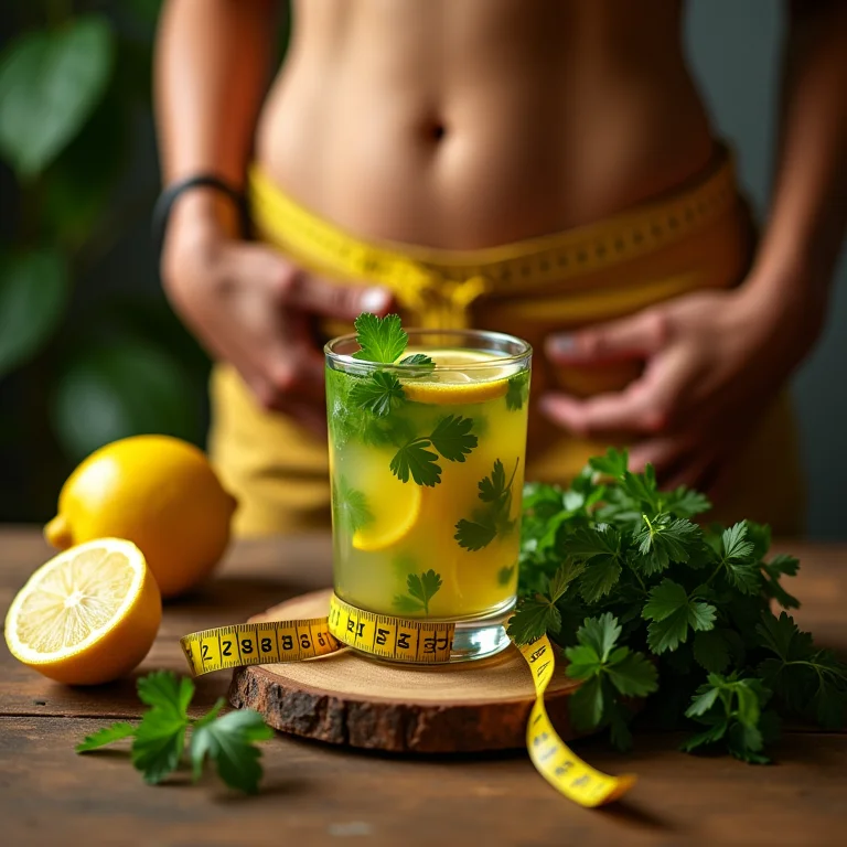 Chá de coentro com limão para desinchar.