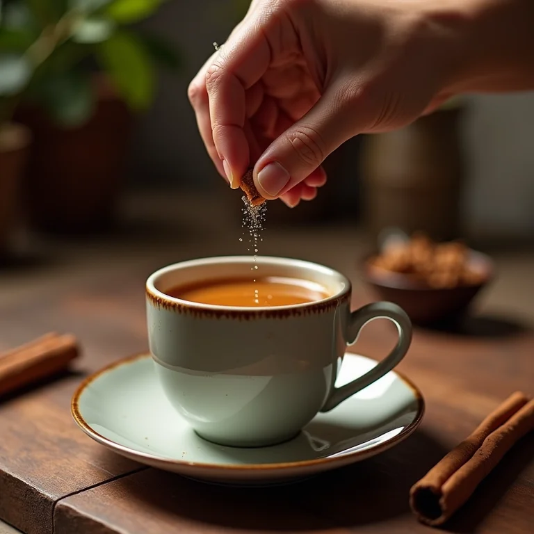 Chá de cupuaçu com adoçante