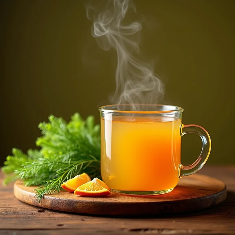 Chá de erva-doce e laranja para digestão