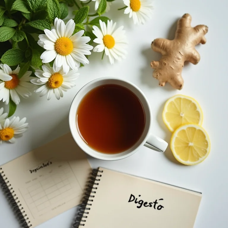 Chá de hortelã com chocolate e ingredientes digestivos