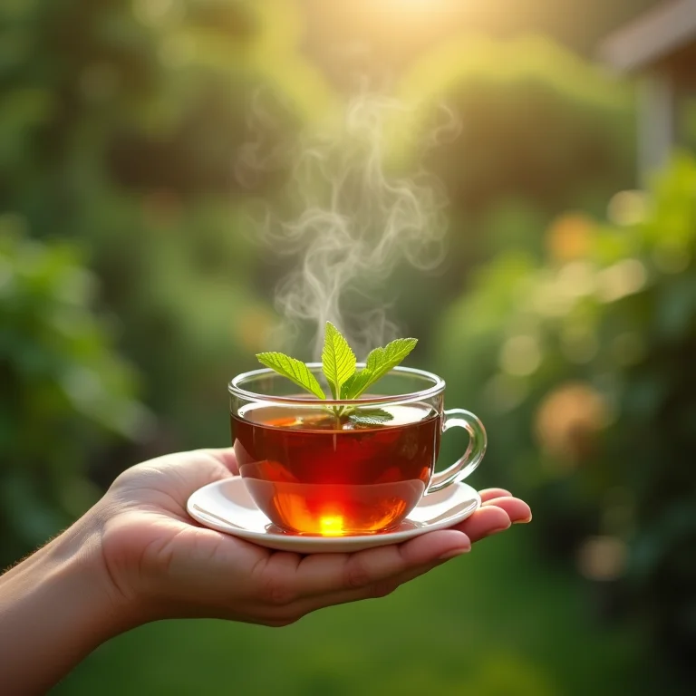 Chá de maçã e hortelã para acalmar a mente