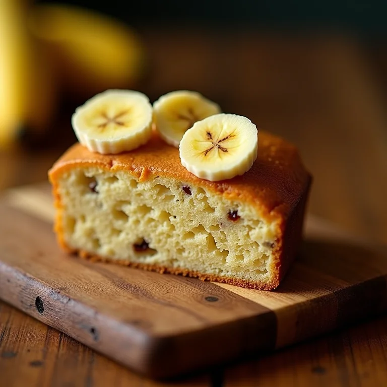 Close-up da textura do bolo de casca de banana.