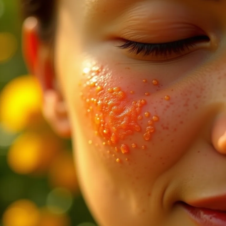 Compressa de chá de calêndula em pele irritada.