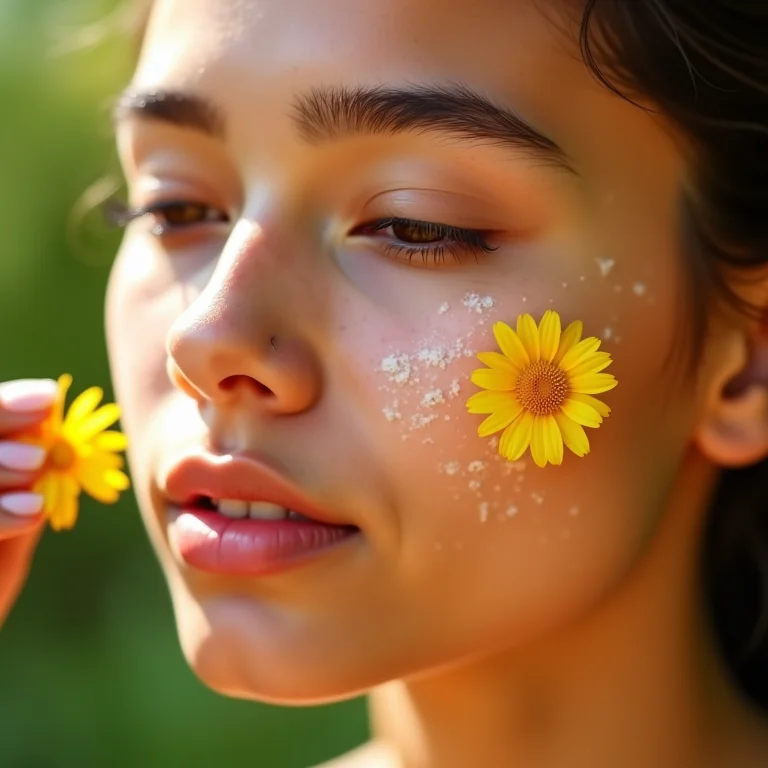 Creme de calêndula sendo usado para tratar acne.