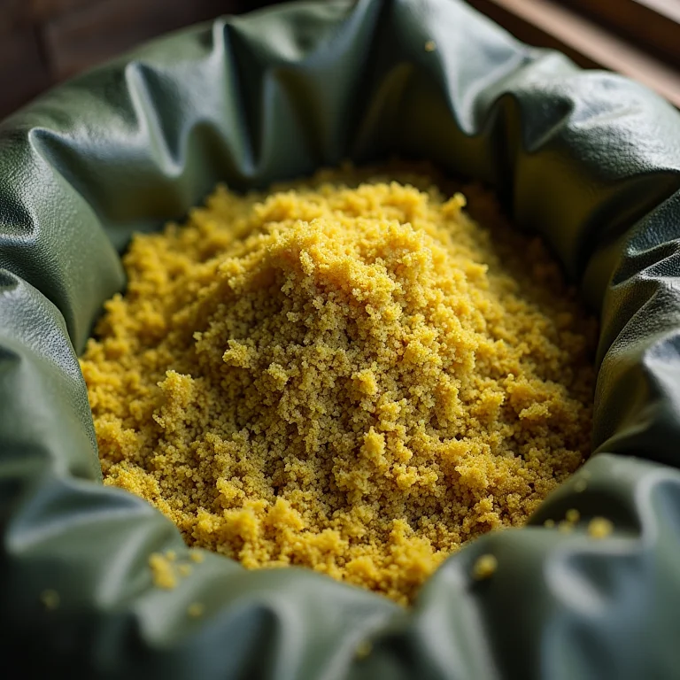 Detalhe de um silo de alimentos volumosos conservados