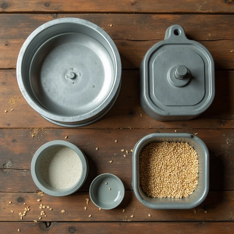 Diferentes tipos de bebedouro para galinhas.