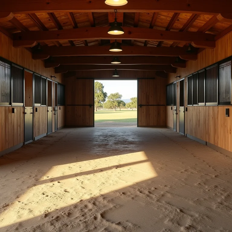 Dimensões ideais para uma baia de cavalo confortável