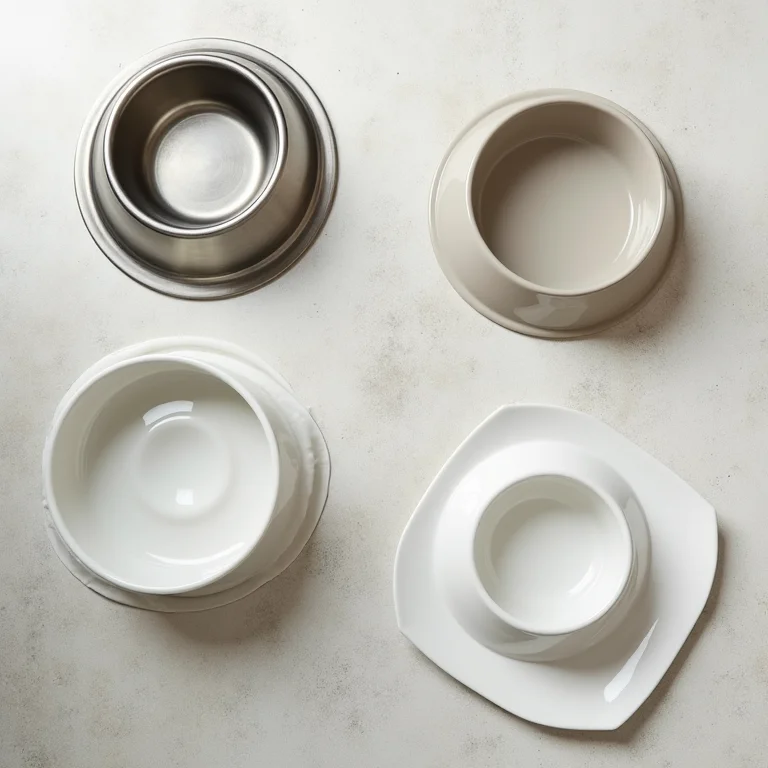 Diversos modelos de bebedouro para cachorro em flat lay